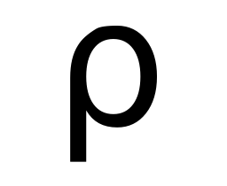 standard symbol used for air density