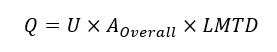 Overall heat transfer equation